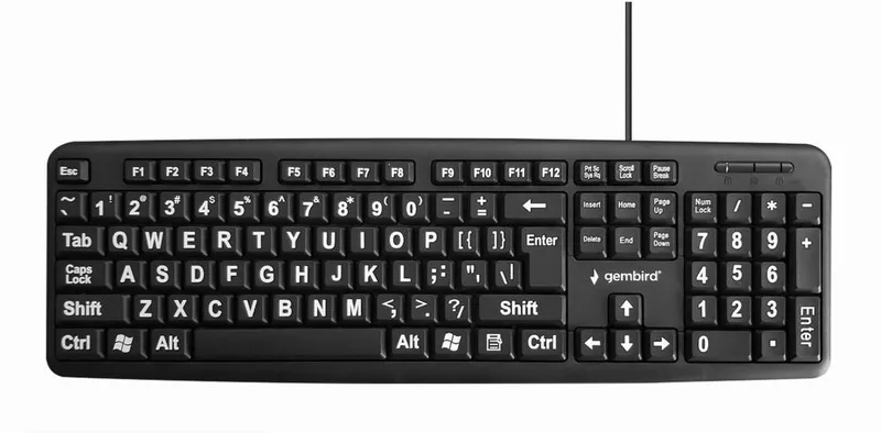 Gembird Standart Lett KB-US-103 klaviatuur