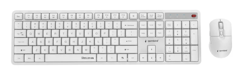 Gembird +Mouse KBS-WMS-01-W klaviatuur