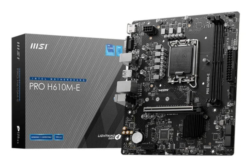 MSI Intel H610 Micro-ATX LGA1700 emaplaat