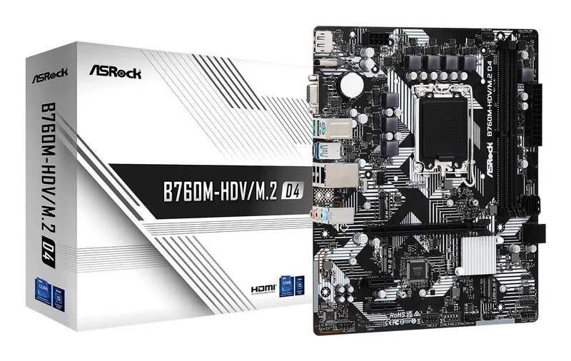 Asrock Intel B760 Express Micro-ATX LGA1700 emaplaat