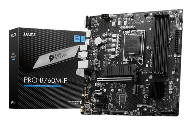 MSI Intel B760 Express Micro-ATX LGA1700 emaplaat