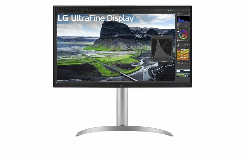 LG Speakers Pivot 27UQ850V-W monitor