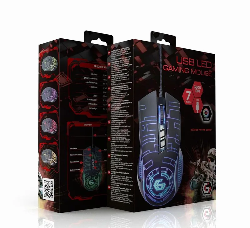 Gembird Optical Gaming MUSG-RGB-01 hiir