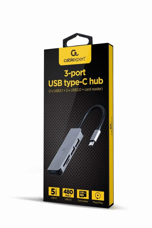Gembird 3PORT+CR dokk