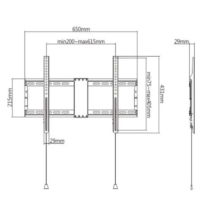 Gembird Wall 37-80" WM-80F-01 kinnitus