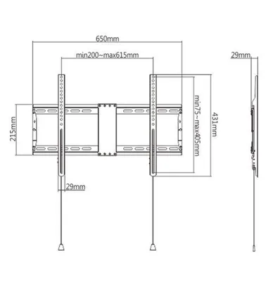 Gembird Wall 37-80" WM-80F-01 kinnitus