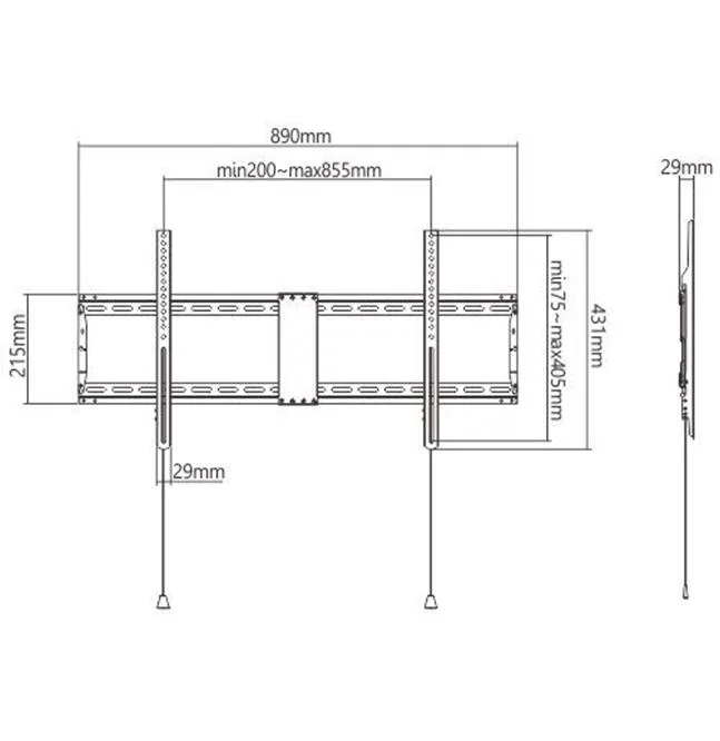 Gembird Wall 43-90" WM-90F-01 kinnitus