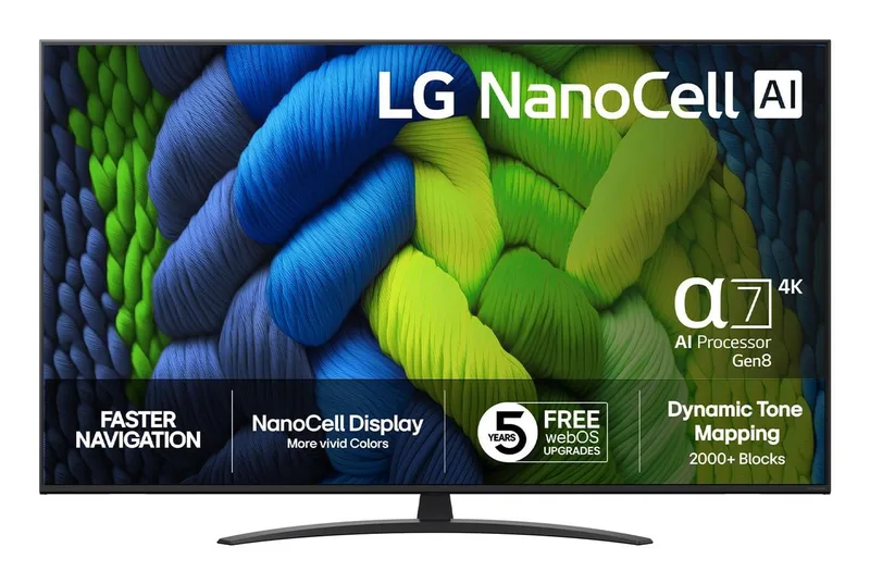 LG 4K Ultra HD 65NANO82A6B teler