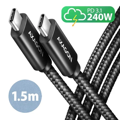 AXAGON Braid BUCM2-CM15AB 1.5 m kaabel
