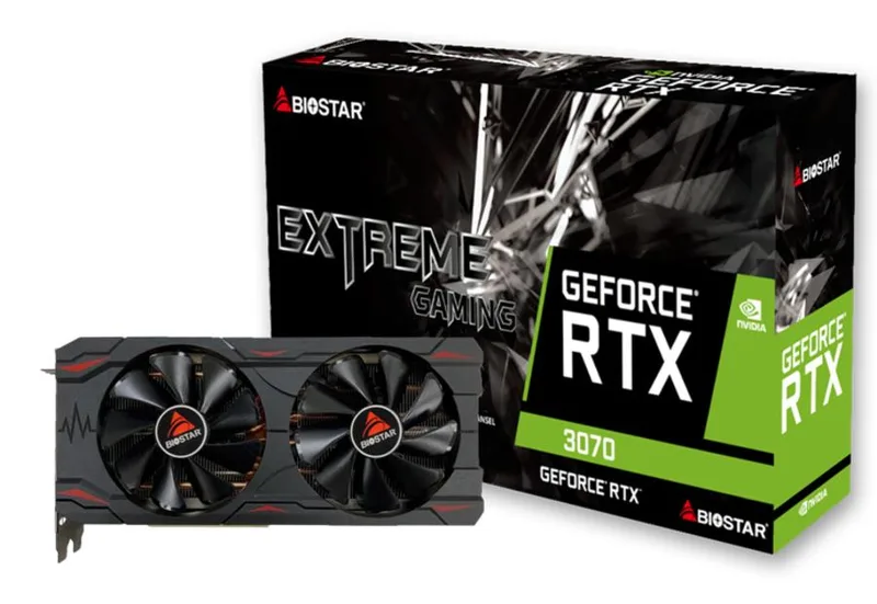 Biostar NVIDIA GeForce RTX 3070 GPU 1500 MHz graafikakaart