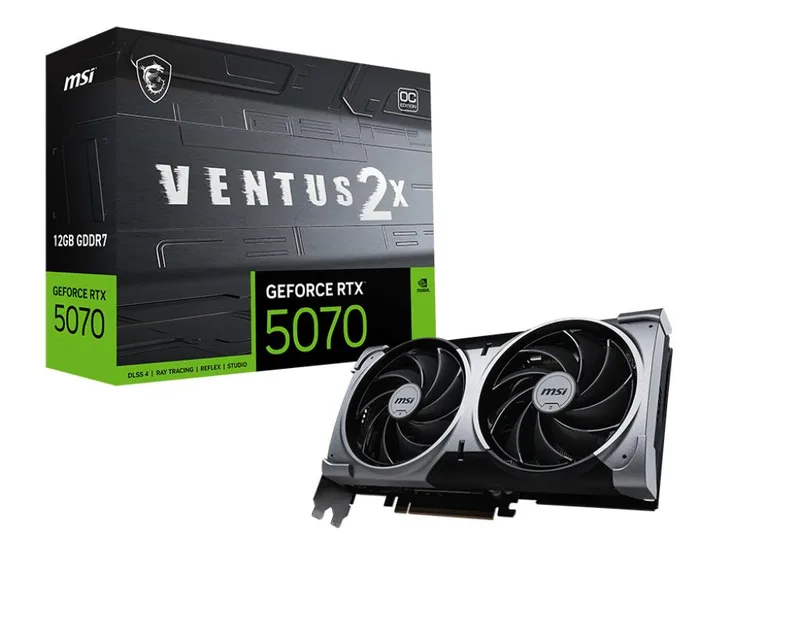 MSI NVIDIA GeForce RTX 5070 Dual Slot Fansink graafikakaart