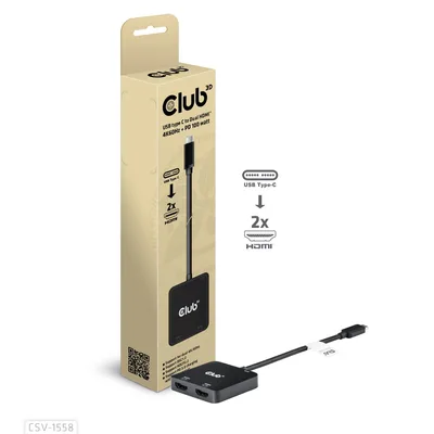 Club3D 2PORT CSV-1558 0.15 m videokaabel