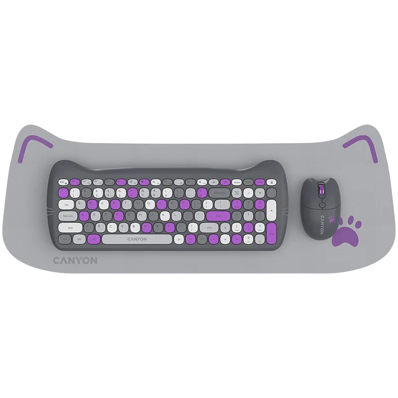 Canyon Keyboard+Mouse Kitty Edition HSET-W6 klaviatuur