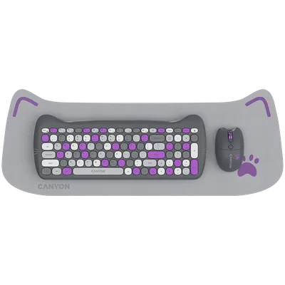 Canyon Keyboard+Mouse Kitty Edition HSET-W6 klaviatuur