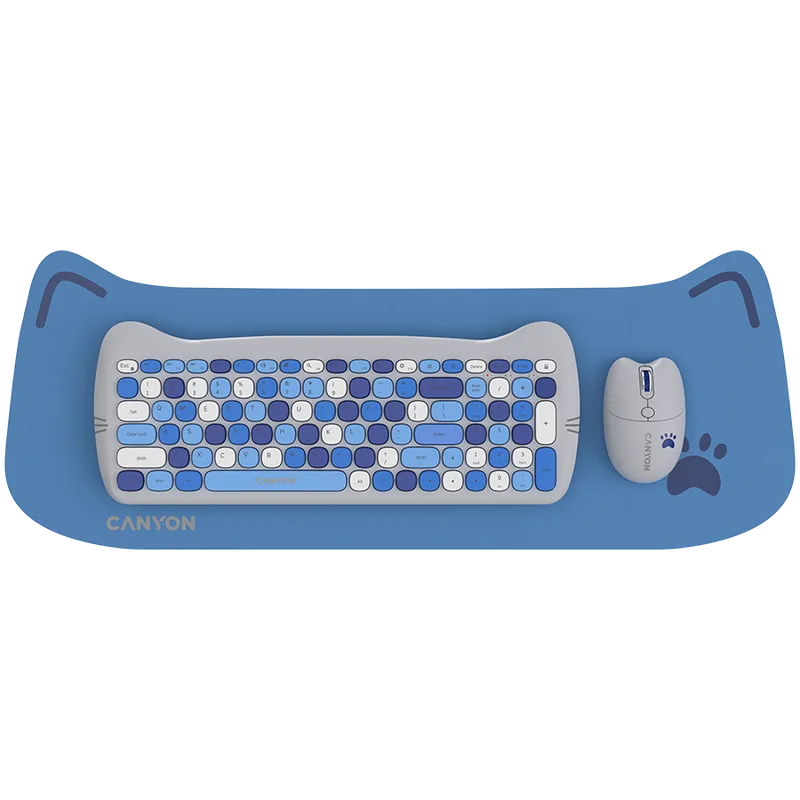 Canyon Keyboard+Mouse Kitty Edition HSET-W6 klaviatuur