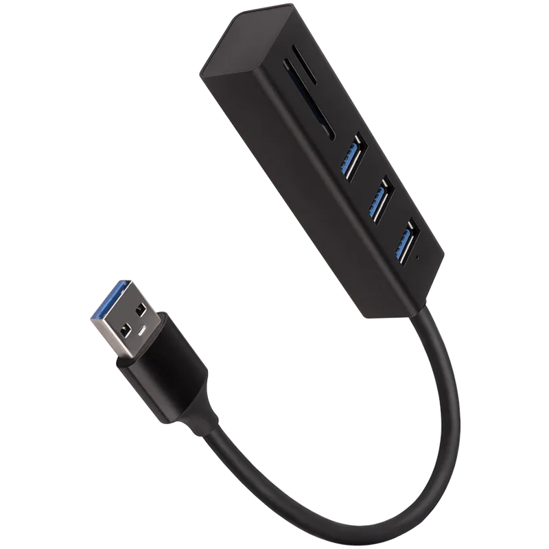 AXAGON 3x USB-A microSD HMA-CR3A dokk