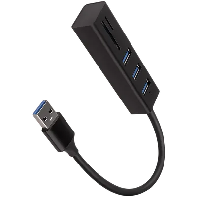 AXAGON 3x USB-A microSD HMA-CR3A dokk