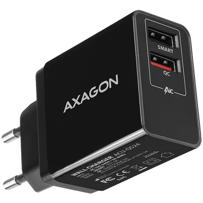 AXAGON Dual wallcharger <240V adapter