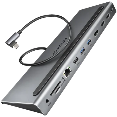 AXAGON Multiport TRIPLE DISPLAY dokk