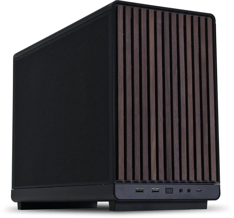 Lian Li micro ATX/Micro-ITX Black/Wood arvutikorpus