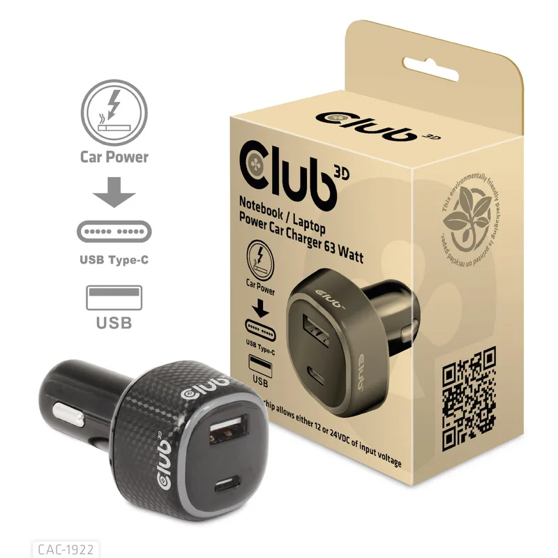 Club3D Usb+Usb-C CAC-1922 laadija