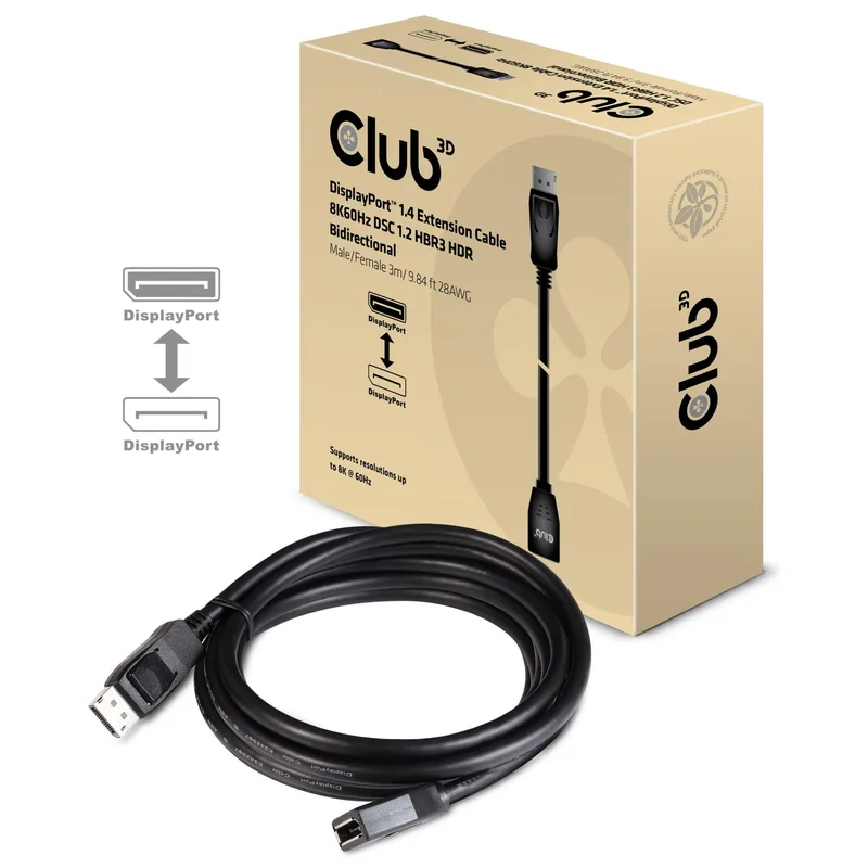 Club3D CAC-1023 3 m videokaabel
