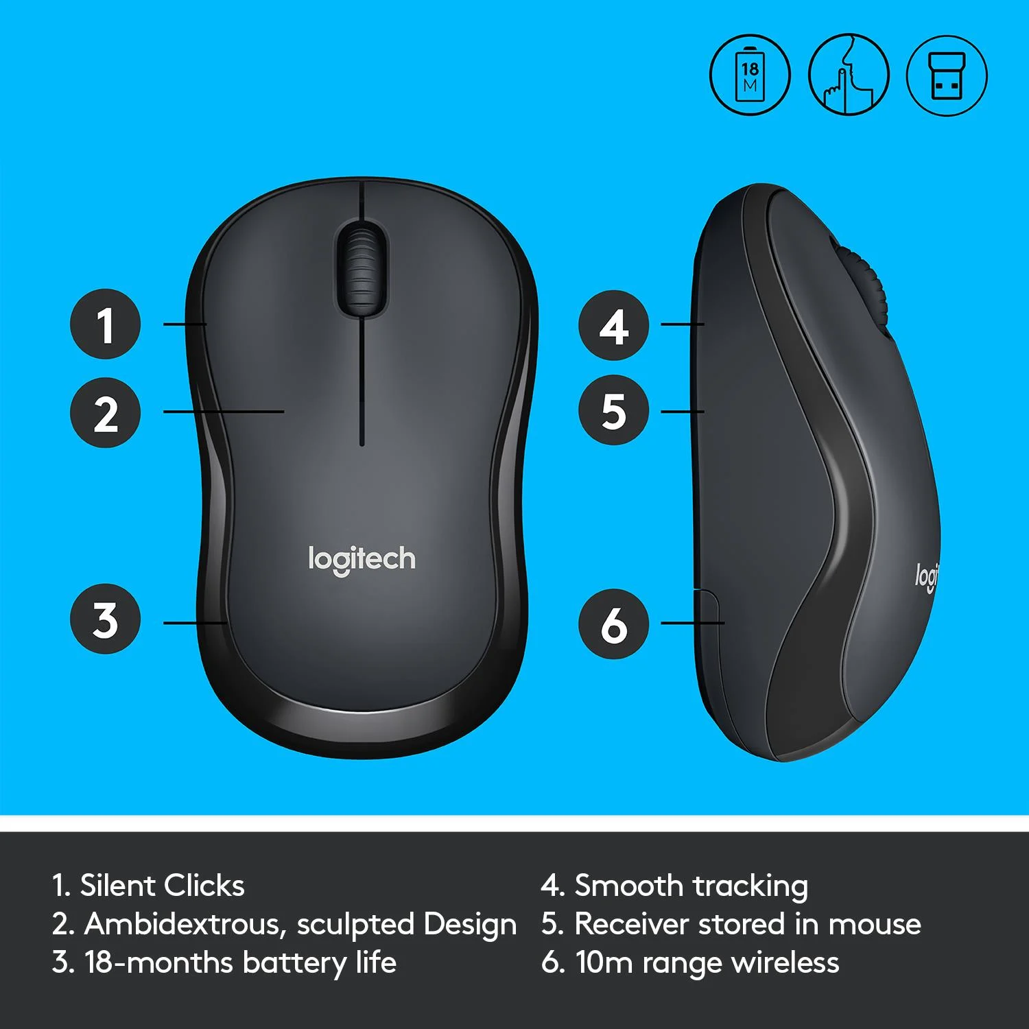 Logitech M220 SILENT mouse devices