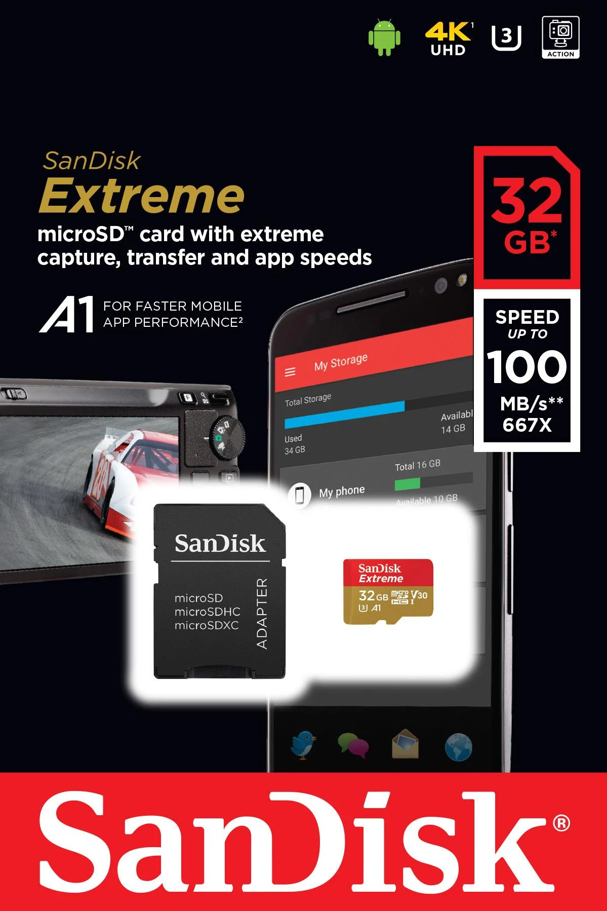 SanDisk Extreme MicroSDHC 32GB UHS-I