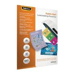 Fellowes Admire A4 Laminating Pouches Matte (Pack of 25) other office products