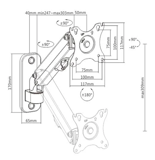 Gembird MA-WA1-01 mounts and stands