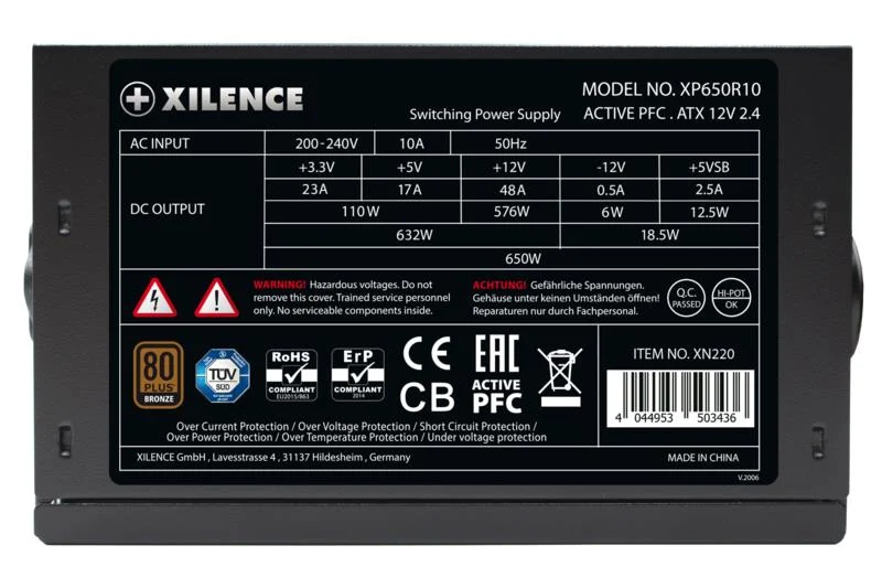 Xilence XN220 | XP650R10 power supply