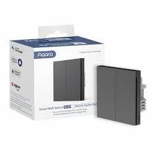 Aqara WS-EUK04 nutika kodu juhtmevaba kahekordne seinalüliti hall