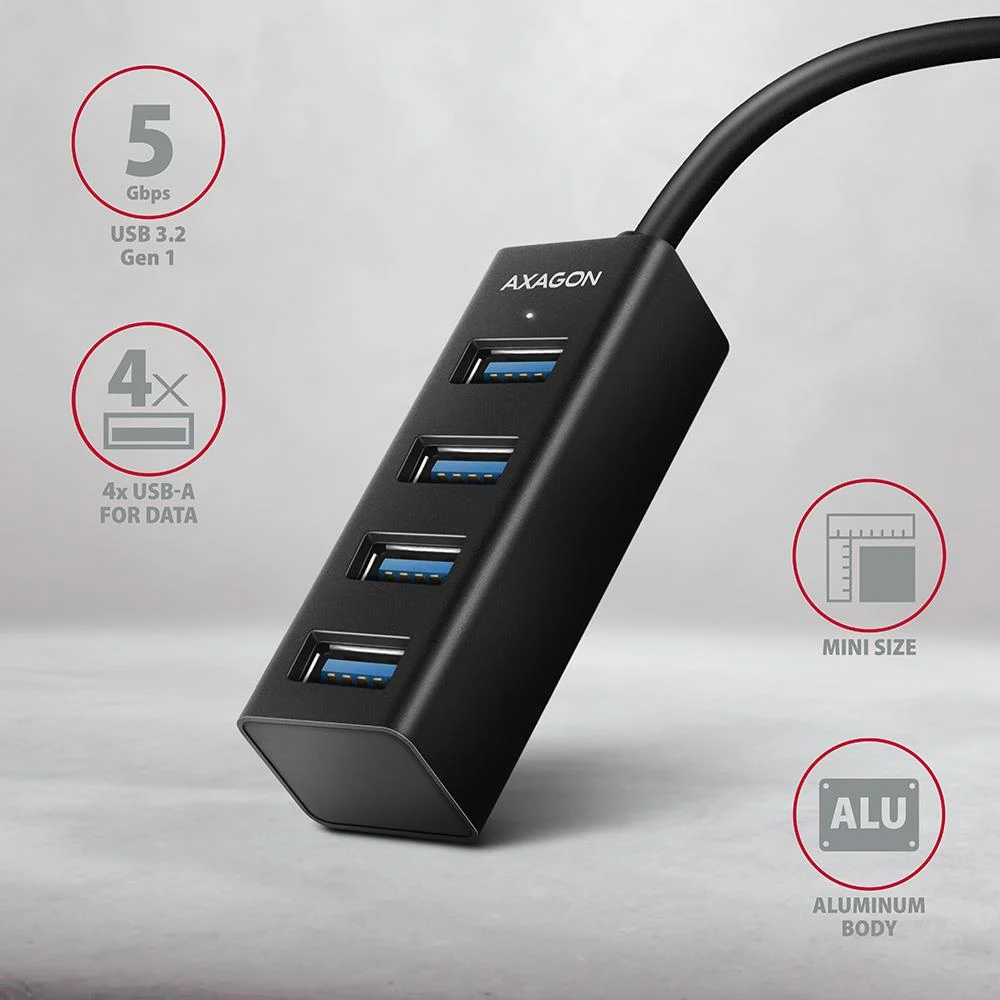 Axagon HUE-M1A USB 3.2 4-portne hub