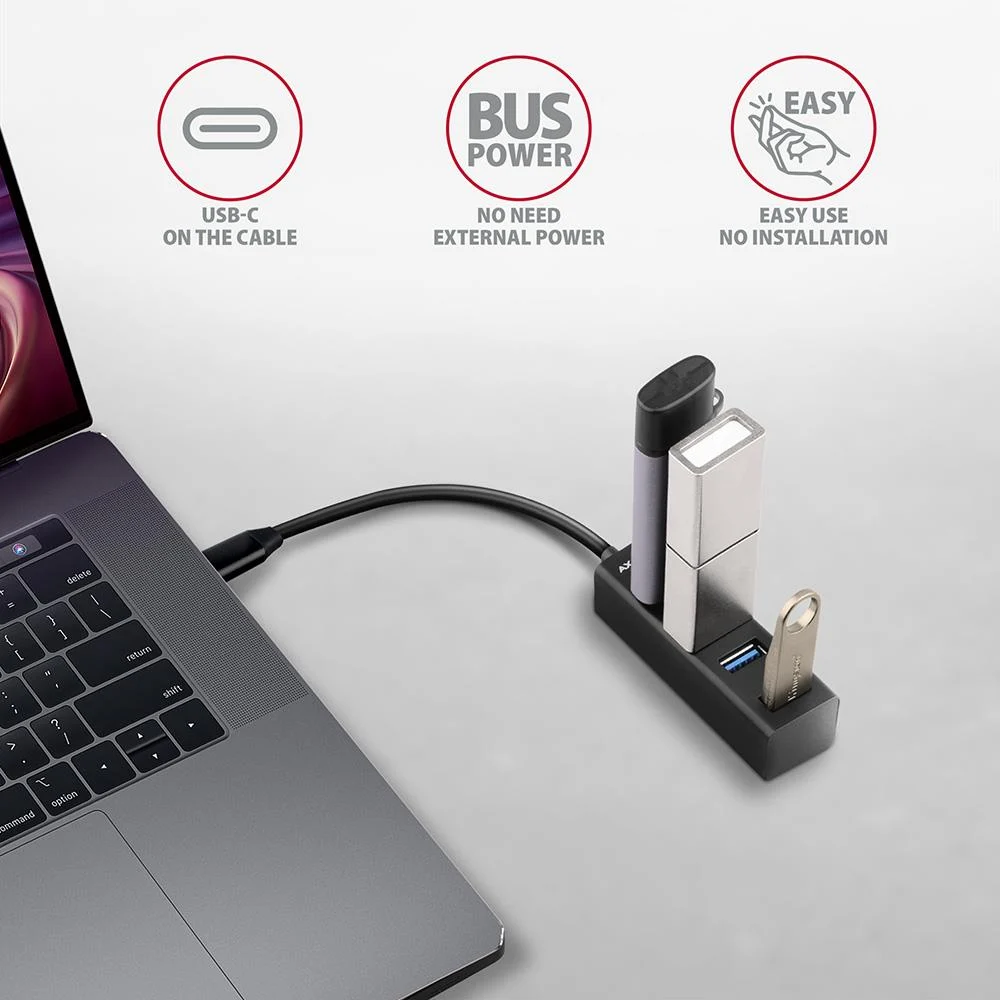 Axagon HUE-M1C USB-C 4-port hubi