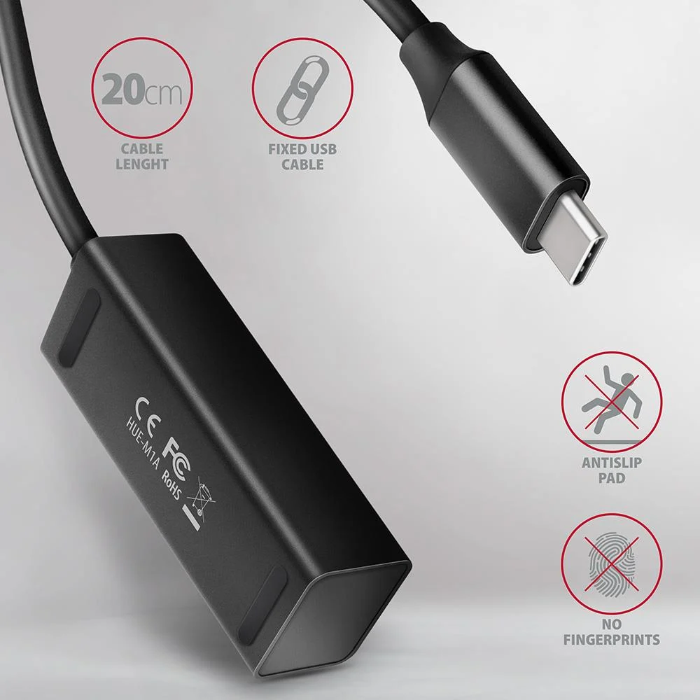 Axagon HUE-M1C USB-C 4-port hubi