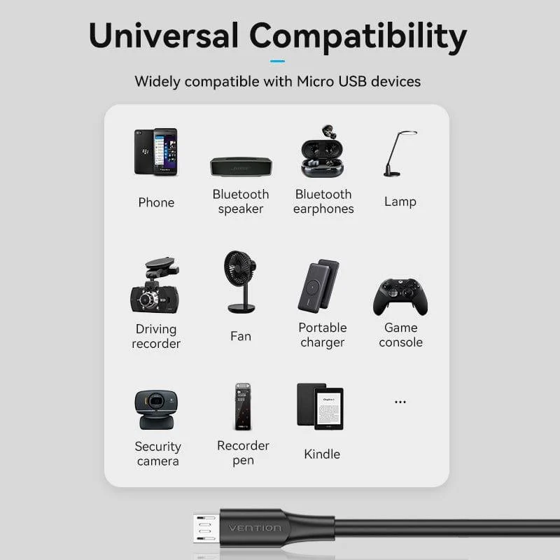 Vention USB-A → Micro-USB kaabel 0.5m