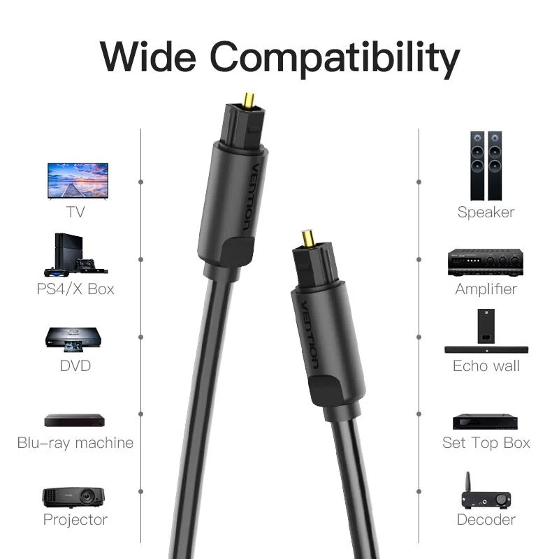 Vention TOSLINK → TOSLINK optiline audiokaabel 3m