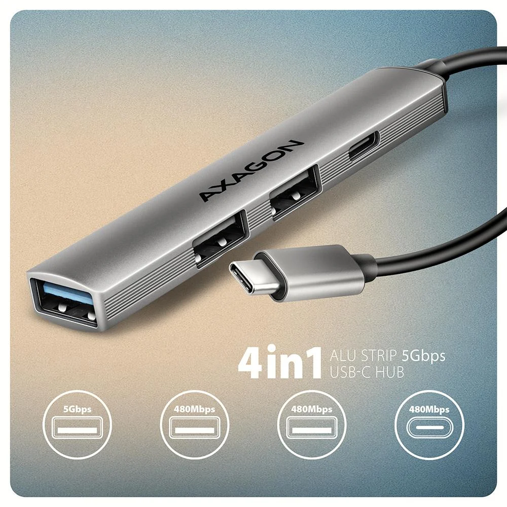 Axagon HUE-STC USB 3.2 Hub 4-pordi