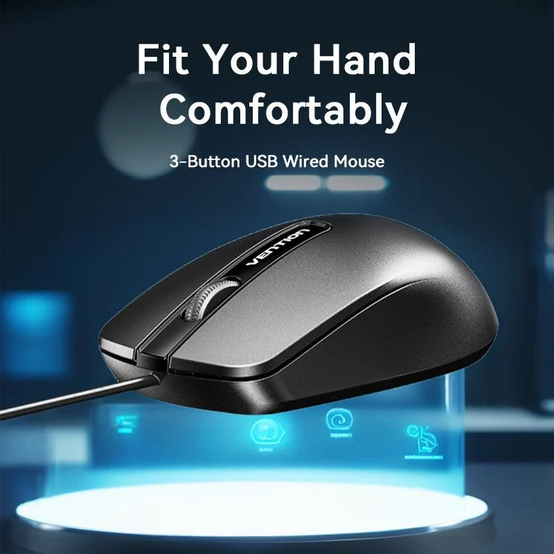 Vention 3-Button USB Wired Computer Mouse 1 mouse devices