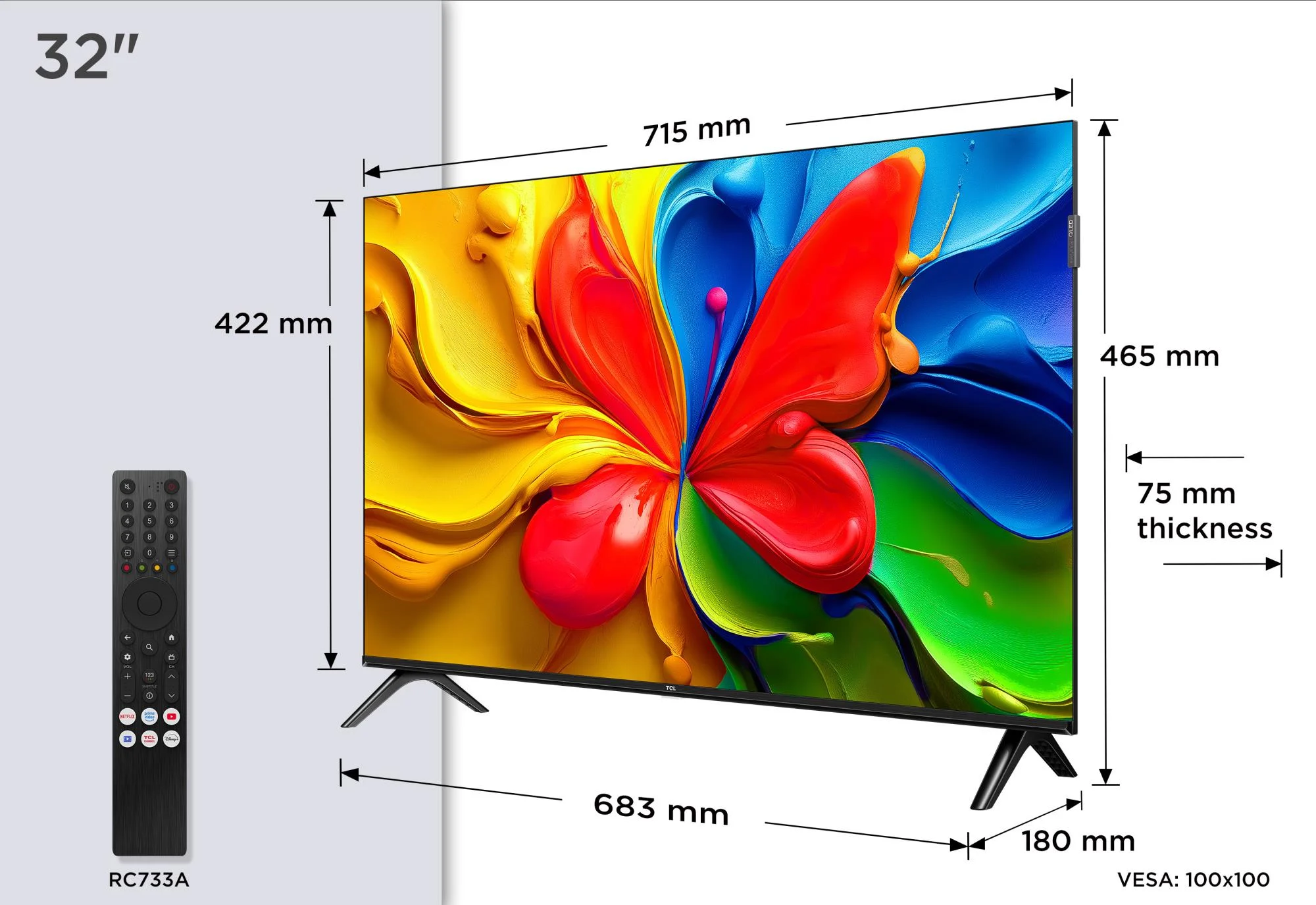 TCL 32V4C 32" HD QLED monitor
