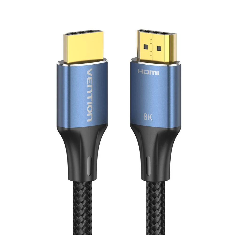 Vention Cotton Braided HDMI-A Male to Male HD Cable 8K 3M Blue Aluminum Alloy Type video graphics cables