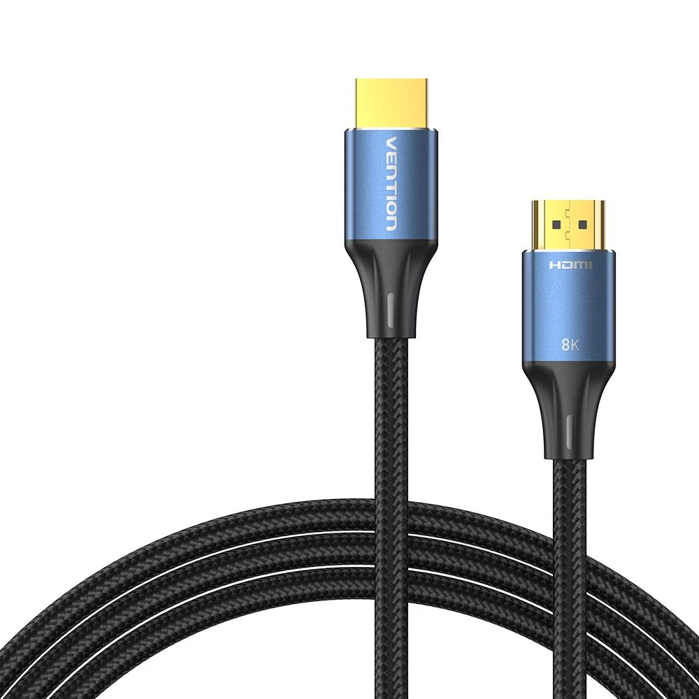 Vention Cotton Braided HDMI-A Male to Male HD Cable 8K 3M Blue Aluminum Alloy Type video graphics cables