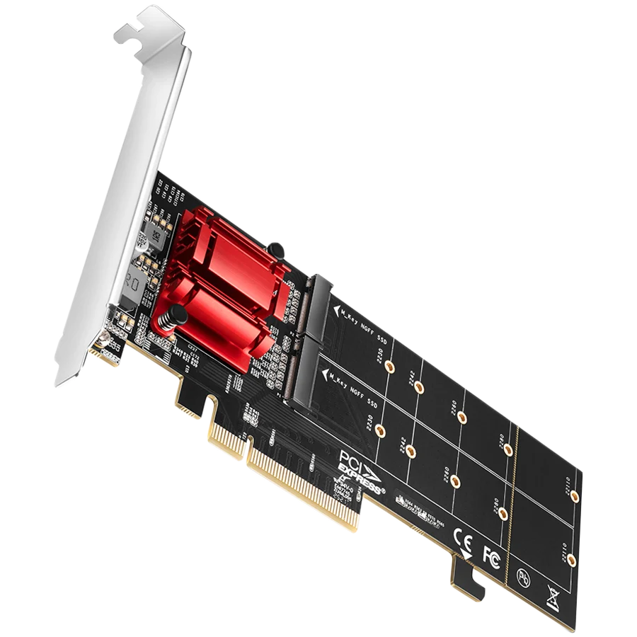 Axagon PCEM2-ND PCIe 2x NVMe M.2 kontroller