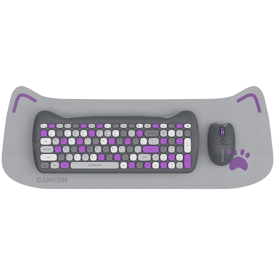 Canyon HSET-W6 Kitty Edition juhtmevaba klaviatuur ja hiir