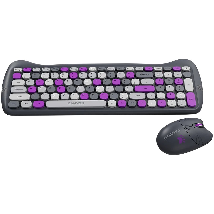 Canyon HSET-W6 Kitty Edition juhtmevaba klaviatuur ja hiir