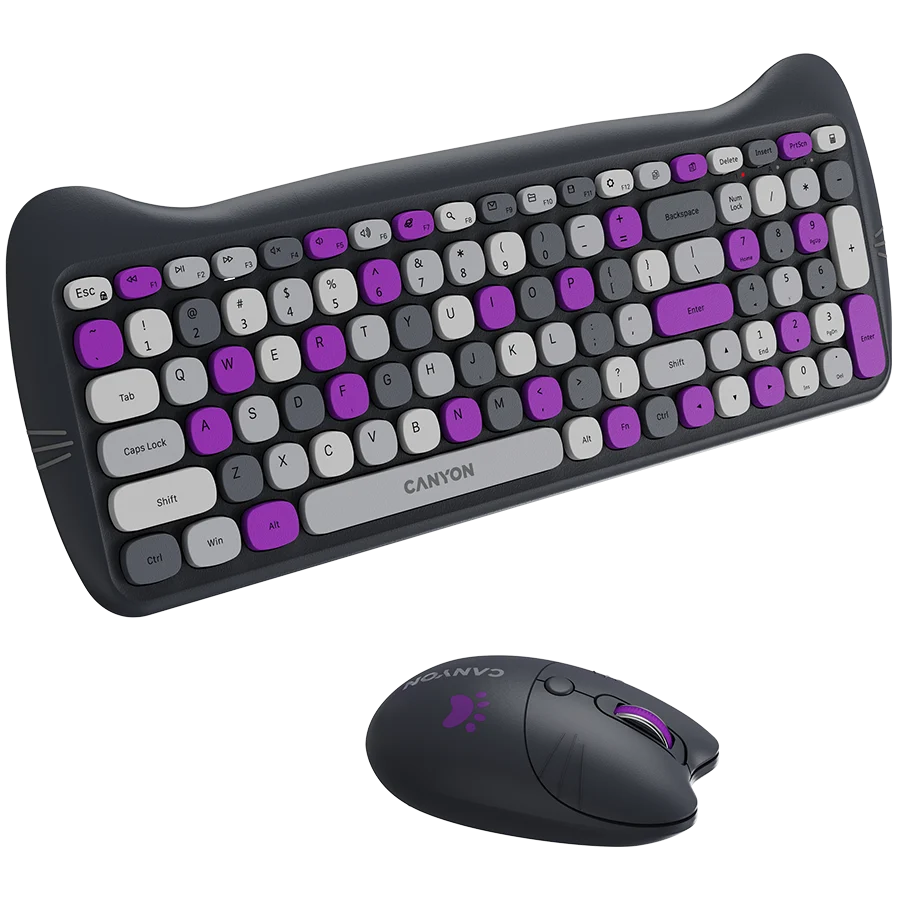 Canyon HSET-W6 Kitty Edition juhtmevaba klaviatuur ja hiir