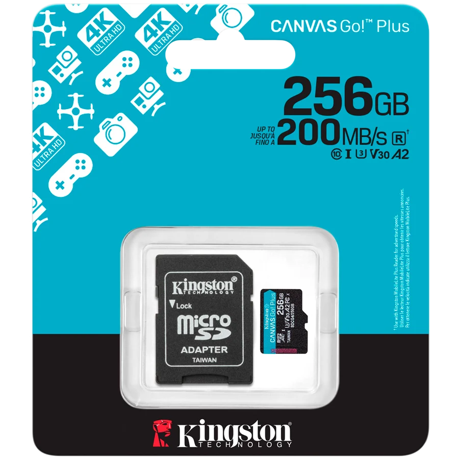 Kingston Canvas Go Plus Gen4 256GB microSDXC