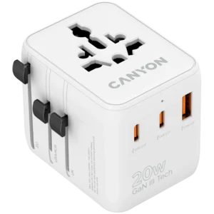 Canyon OnTour 20 reisiadapter EU/UK/US/AUS 20W