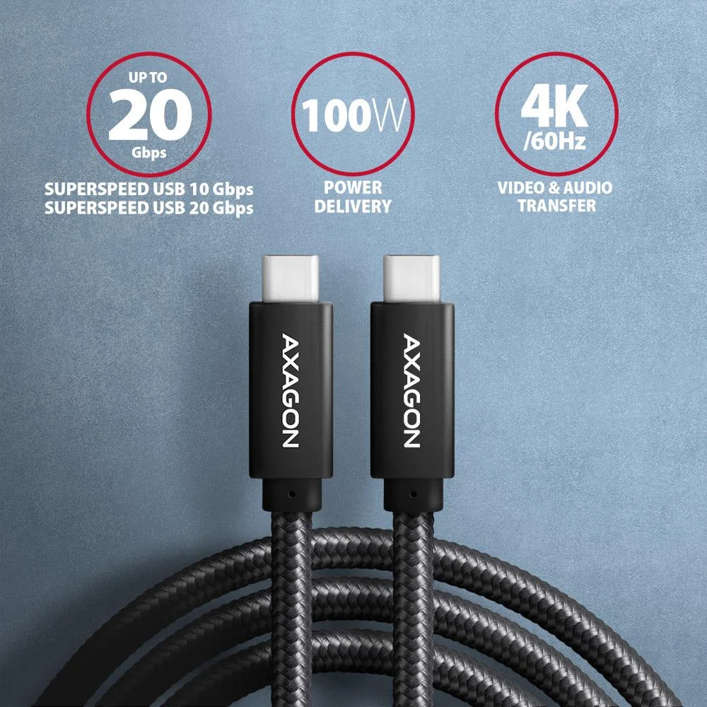 Axagon USB-A → USB-C kaabel 1m