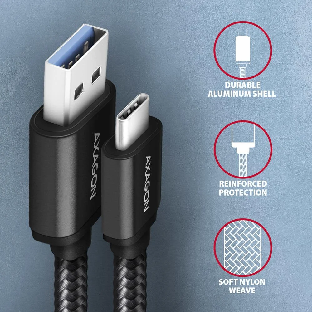 Axagon USB-C → USB-A kaabel 1m